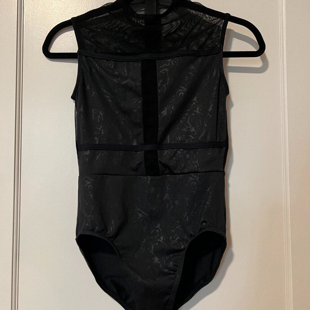 Motion Wear Black mesh cut out Leotard